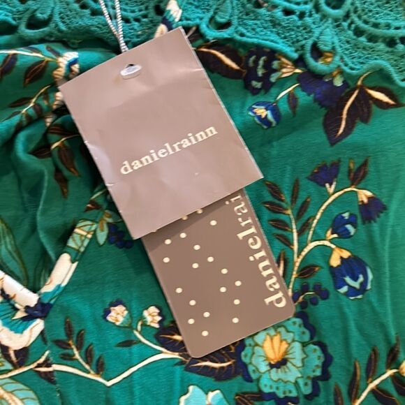 NEW Daniel Rainn Green Floral Shirt - Picture 5 of 6